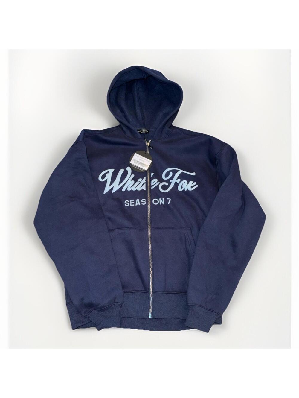NEW White Fox Season 7 Zip Front Hoodie Deep Sea  Zip Up Hoodie size XXS-XS NWT